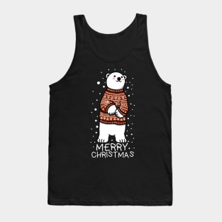 Polar Bear Merry Chritmas Tank Top